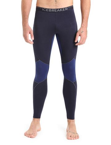 Midnight Navy / Royal Navy Men's Icebreaker BodyfitZone™ Merino 260 Zone Thermal Leggings | USA 1137VRWD